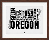 Framed Oregon Word Cloud 1