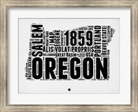 Framed Oregon Word Cloud 1