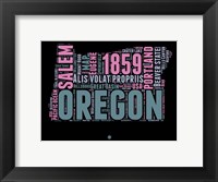 Framed Oregon Word Cloud 2