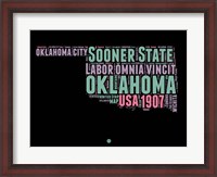 Framed Oklahoma Word Cloud 1