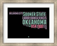 Framed Oklahoma Word Cloud 1