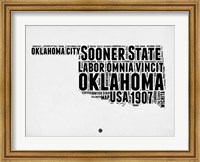 Framed Oklahoma Word Cloud 2