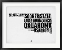 Framed Oklahoma Word Cloud 2