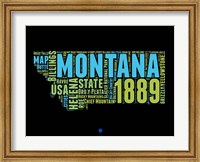 Framed Montana Word Cloud 1