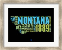 Framed Montana Word Cloud 1