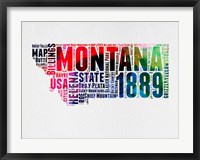 Framed Montana Word Cloud 2