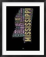 Framed Mississippi Word Cloud 1