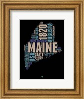 Framed Maine Word Cloud 1