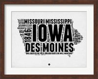 Framed Iowa Word Cloud 2