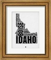 Framed Idaho Word Cloud 2