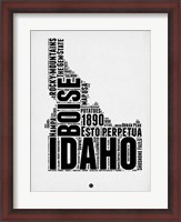 Framed Idaho Word Cloud 2