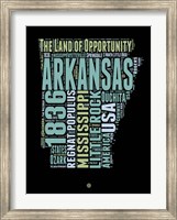 Framed Arkansas Word Cloud 1