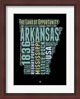 Framed Arkansas Word Cloud 1