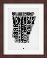 Framed Arkansas Word Cloud 2