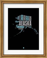 Framed Alaska Word Cloud 1