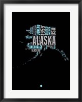 Framed Alaska Word Cloud 1