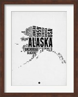 Framed Alaska Word Cloud 2