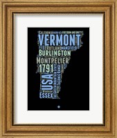 Framed Vermont Word Cloud 1