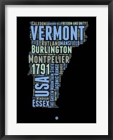 Framed Vermont Word Cloud 1