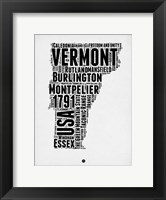 Framed Vermont Word Cloud 2