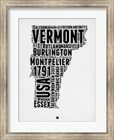 Framed Vermont Word Cloud 2