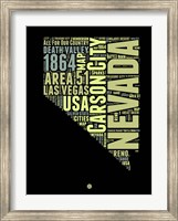 Framed Nevada Word Cloud 1