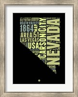 Framed Nevada Word Cloud 1