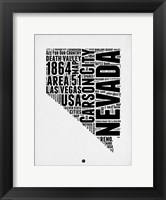 Framed Nevada Word Cloud 2
