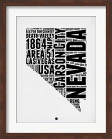 Framed Nevada Word Cloud 2