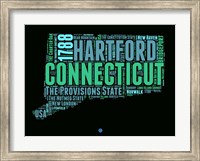 Framed Connecticut Word Cloud 1
