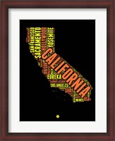Framed California Word Cloud 1