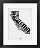 Framed California Word Cloud 2