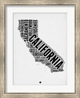 Framed California Word Cloud 2