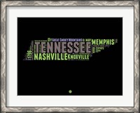 Framed Tennessee Word Cloud 1