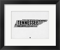 Framed Tennessee Word Cloud 2