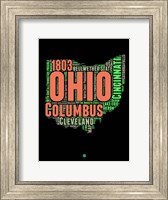 Framed Ohio Word Cloud 1