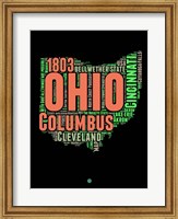 Framed Ohio Word Cloud 1