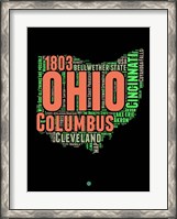 Framed Ohio Word Cloud 1