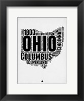 Framed Ohio Word Cloud 2