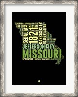 Framed Missouri Word Cloud 1