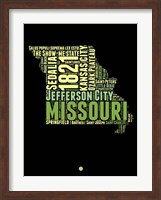 Framed Missouri Word Cloud 1