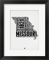 Framed Missouri Word Cloud 2