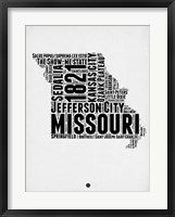 Framed Missouri Word Cloud 2