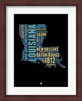 Framed Louisiana Word Cloud 1