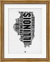 Framed Illinois Word Cloud 2