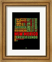 Framed New Mexico Word Cloud 1