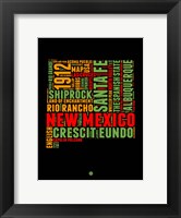 Framed New Mexico Word Cloud 1