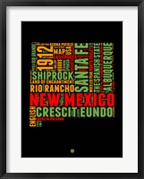 Framed New Mexico Word Cloud 1