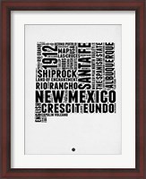 Framed New Mexico Word Cloud 2