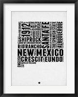 Framed New Mexico Word Cloud 2